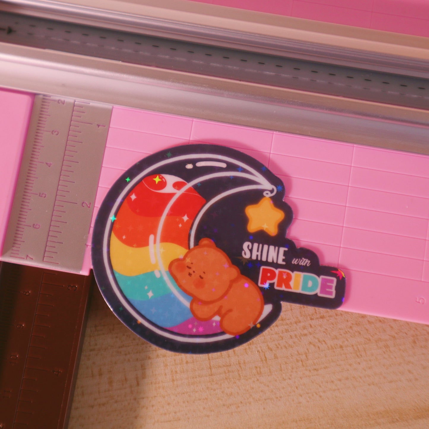 Pride Flag Shine with Pride Sticker - Holographic/Glossy/Matte