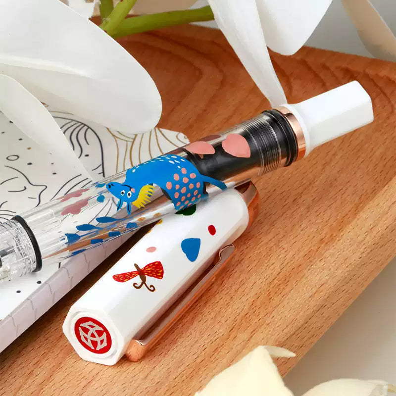 TWSBI ECO Rose Gold Horse Year - White Fountain Pen Limited Edition