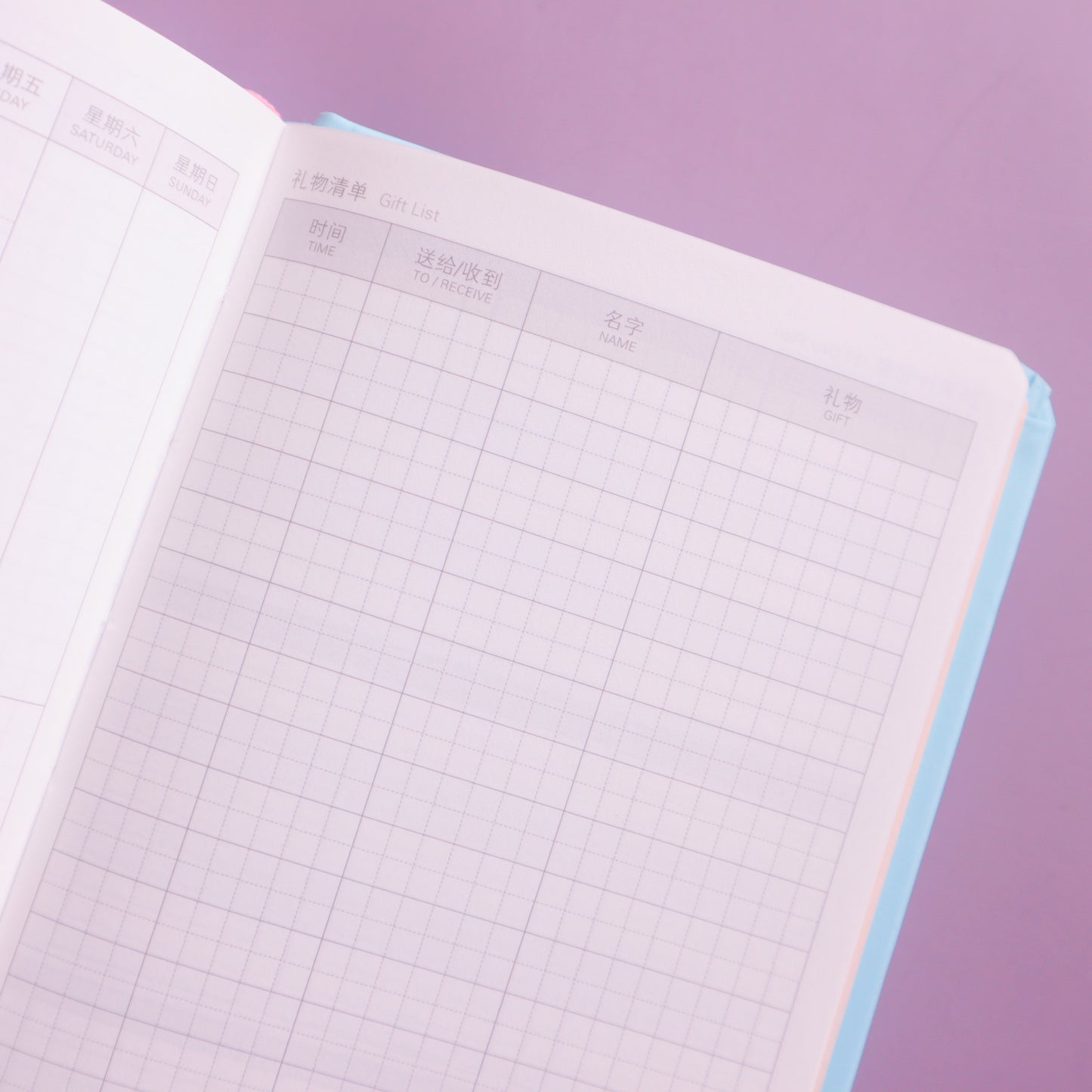 KINBOR - Undated Weekly Planner (Pink, Cats, Floral)