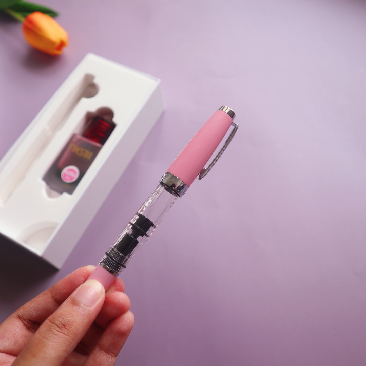 TWSBI Mini 580 Sakura Pink Fountain Pen & Ink Gift Set - Limited Edition-