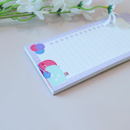 Things To Do Bisexual Notepad List - To-Do-List Magnetic Grocery List - Bisexual Flag Subtle Kawaii Spider, Nibbles