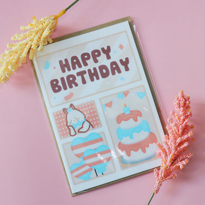 Trans Birthday Card – Floffy Mascot, LGBT Pride