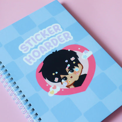 Reusable A5 Sticker Book - Jellies World Kawaii 50 Pages Front & Back - Scrapbook/Journaling  - Blue Pink Purple
