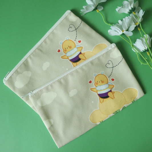 Non-Binary Flag Pencil Case - Subtle LGBT Enby Mascot