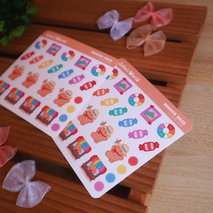 Pride Flag A Day At The Beach Planner Stickers - Matte/Glossy