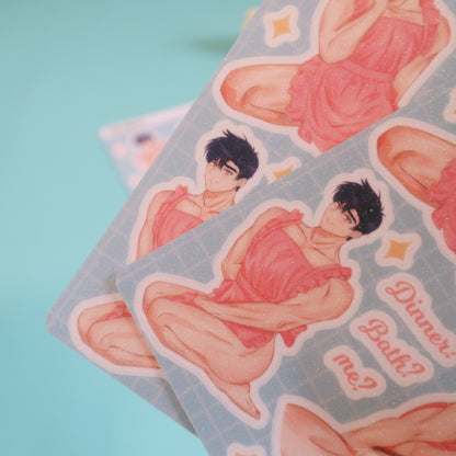 Make Me Bark Hadaka Apron AU Fanart Sticker Sheet - Glitter/Glossy/Matte