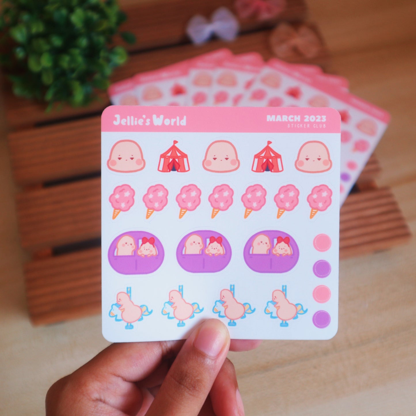 Uke-chin Seme-chin Funfair Planner Stickers - Matte/Glossy