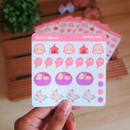 Uke-chin Seme-chin Funfair Planner Stickers - Matte/Glossy