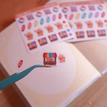 Pride Flag A Day At The Beach Planner Stickers - Matte/Glossy