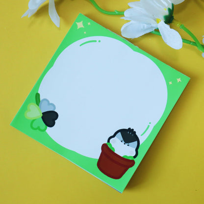 Aromantic Flag LGBT Memopad - To-Do-List Memopad Grocery List - Aromantic Flag Kawaii Bird Arrow Green