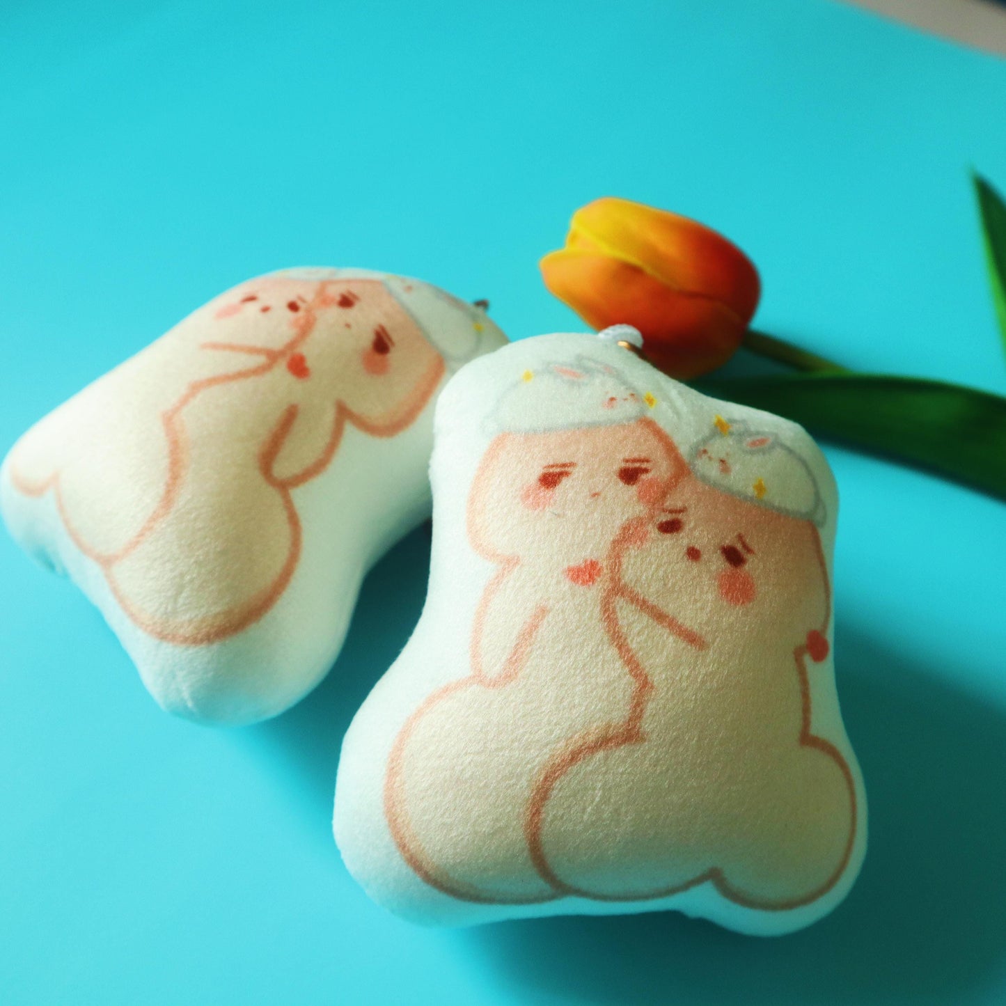 Chibi Penis Cute Plushie Keychain - Uke-chin Seme-chin
