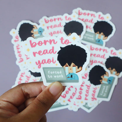 Born to read Yaoi, Forced to Work -  Jellie’s World Chibi  Matte/Glossy