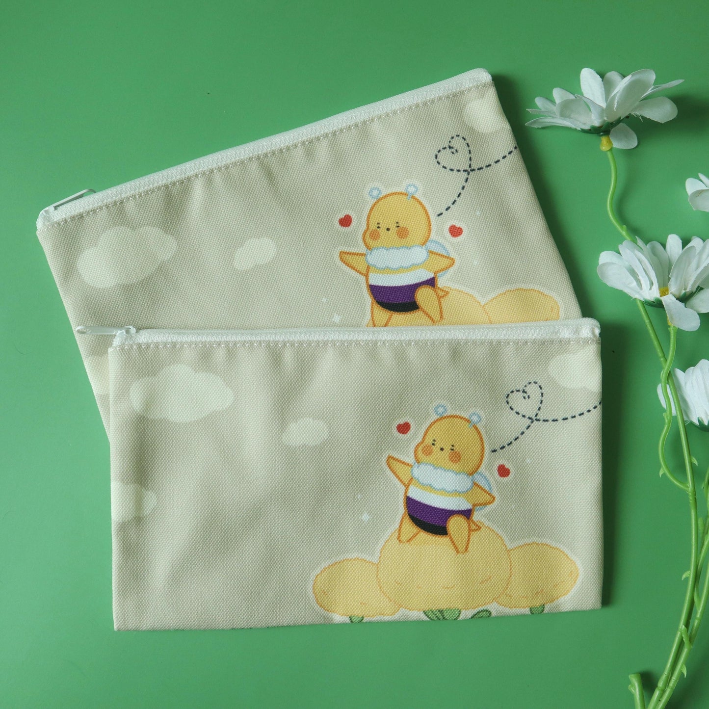 Non-Binary Flag Pencil Case - Subtle LGBT Enby Mascot