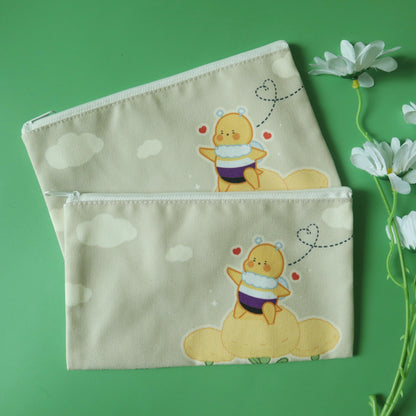 Non-Binary Flag Pencil Case - Subtle LGBT Enby Mascot