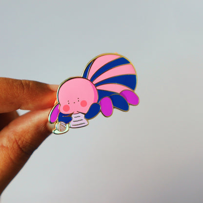 Bisexual Flag Enamel Pin - Subtle LGBT Bi Mascot