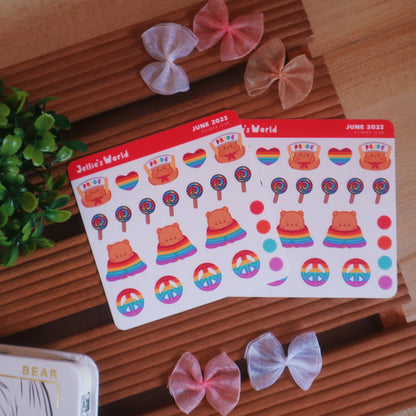 Pride Flag Pride Parade Planner Stickers - Matte/Glossy