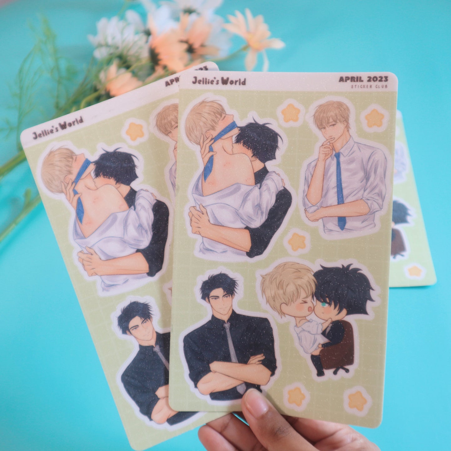 Love Jinx Office AU Fanart Sticker Sheet - Glitter/Glossy/Matte