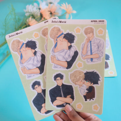 Love Jinx Office AU Fanart Sticker Sheet - Glitter/Glossy/Matte