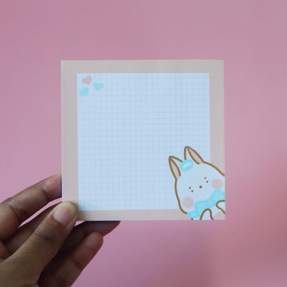 Trans Flag LGBT Memopad - To-Do-List Memopad Grocery List - Trans Flag Kawaii Bunny Floffy Blue Pink