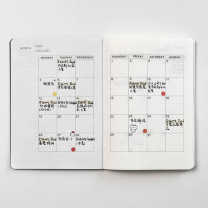 WriteMe TN Weekly Undated Planner Refill Set- Grid Koji Paper 52gsm