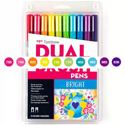 Tombow Dual Brush Pen Set (ABT) -10 Colors