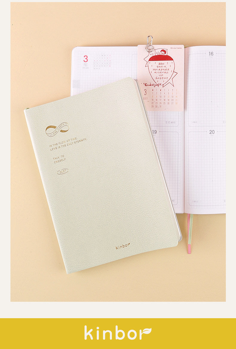 [PRE-ORDER ] 2027 KINBOR A5 Eight-Grid Planner - 52g Bachuan Paper (Tomoe River Paper)