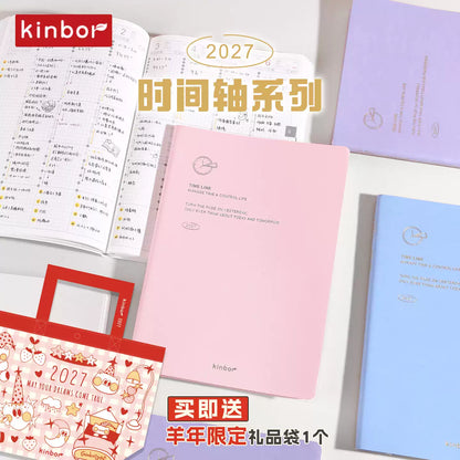 [PRE-ORDER ] 2027 KINBOR A5 Timeline Planner - 52g Bachuan Paper (Tomoe River Paper)