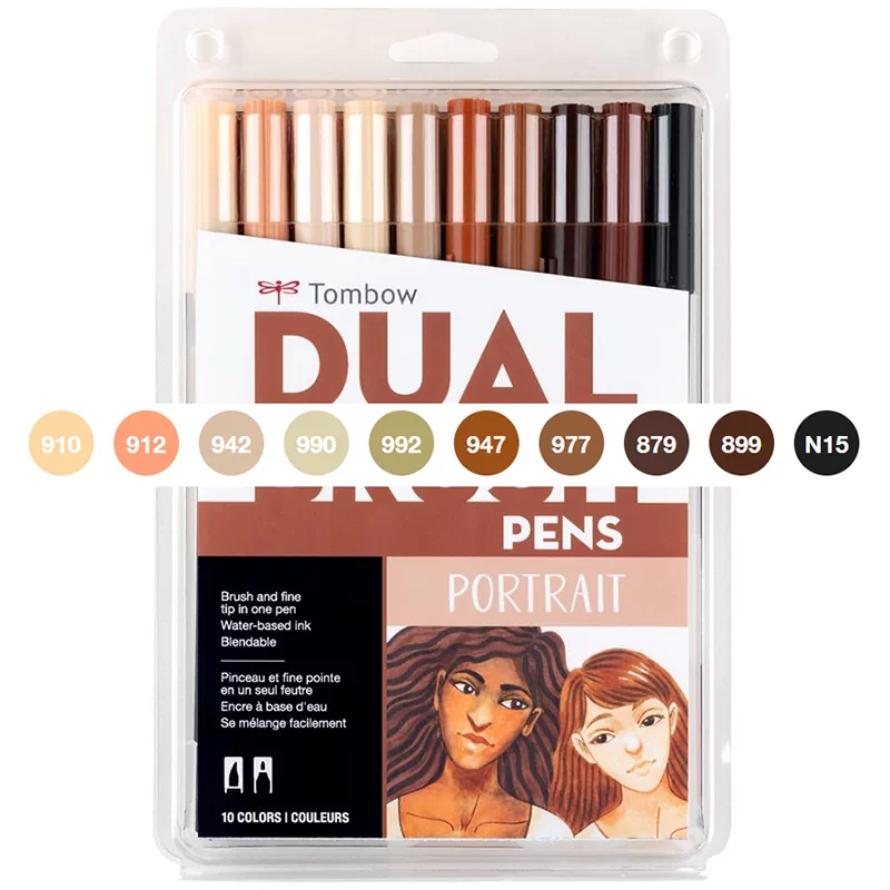 Tombow Dual Brush Pen Set (ABT) -10 Colors