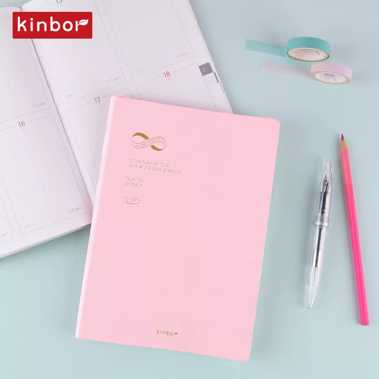 [PRE-ORDER ] 2027 KINBOR A5 Eight-Grid Planner - 52g Bachuan Paper (Tomoe River Paper)