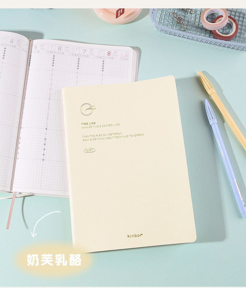 [PRE-ORDER ] 2027 KINBOR A5 Timeline Planner - 52g Bachuan Paper (Tomoe River Paper)