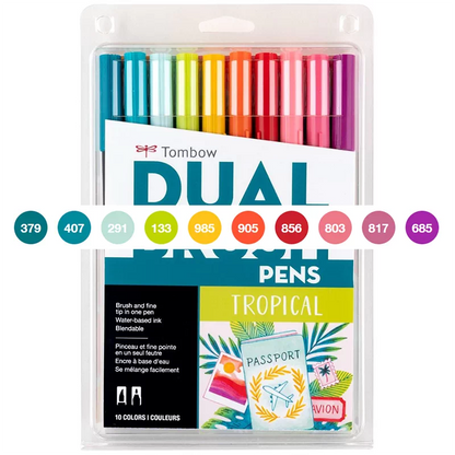 Tombow Dual Brush Pen Set (ABT) -10 Colors