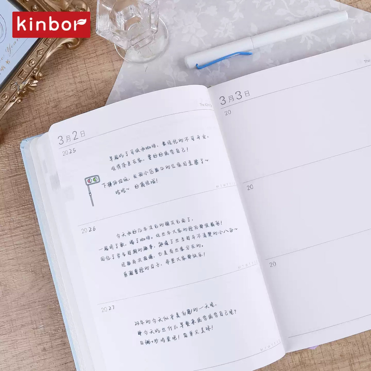 KINBOR A5 3/5 Year Diary - 64g Kinbor Paper [UNDATED]