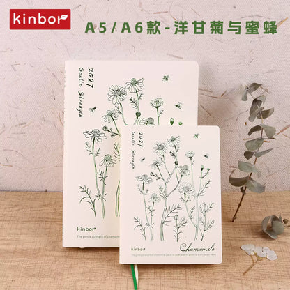 [PRE-ORDER ] 2027 KINBOR A6/A5 Year-Round Grid Journal - Year of the Sheep Limited Edition/Chamomile and Bees/Classic)