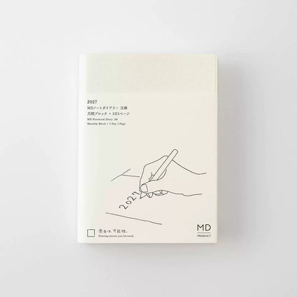 Midori MD Notebook Diary 2027 - 1 Page Per Day A6/A5/Square