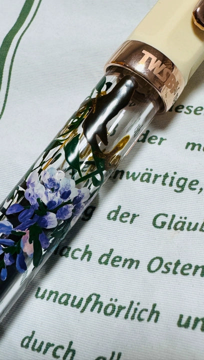 TWSBI Creme Yellow Rose Gold Fountain Pen - Wisteria Edition