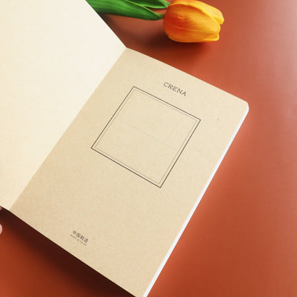 CRENA A6/A5 DayFree Diary [UNDATED] - White/Brown/Black