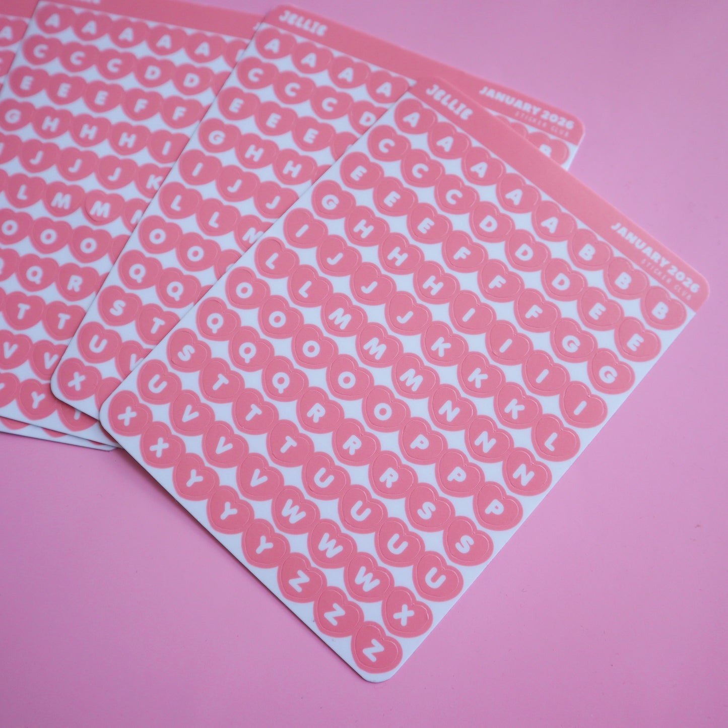 Happy Ellie-ntine's Day - Pink Valentine's Day Sticker Sheet Set