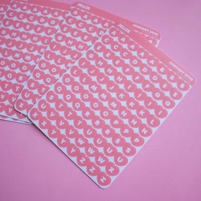 Happy Ellie-ntine's Day - Pink Valentine's Day Sticker Sheet Set