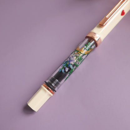 TWSBI Creme Yellow Rose Gold Fountain Pen - Wisteria Edition
