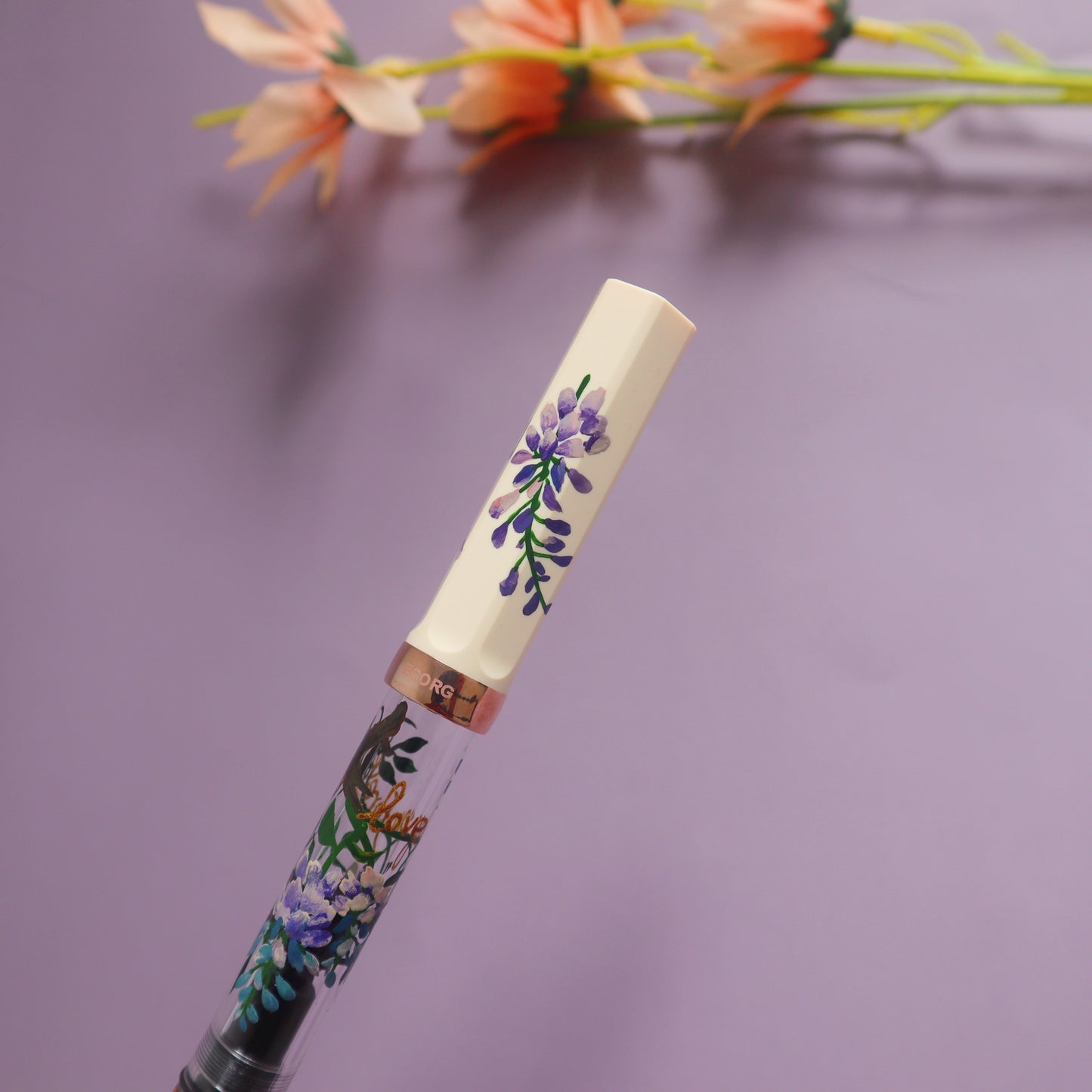 TWSBI Creme Yellow Rose Gold Fountain Pen - Wisteria Edition