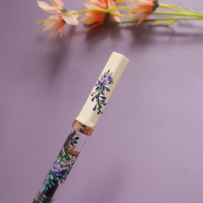 TWSBI Creme Yellow Rose Gold Fountain Pen - Wisteria Edition
