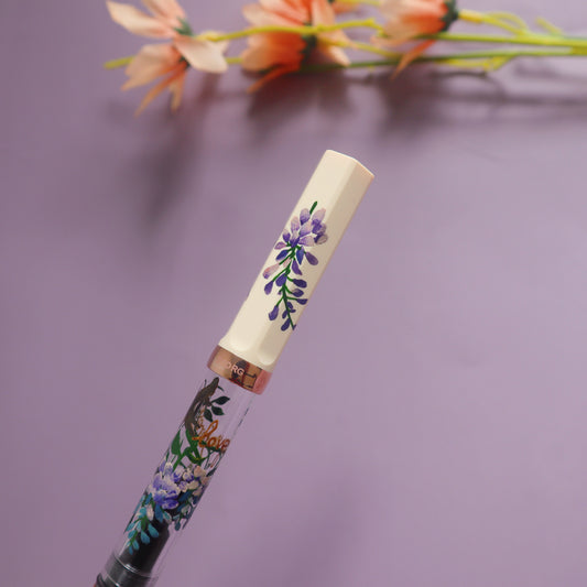 TWSBI Creme Yellow Rose Gold Fountain Pen - Wisteria Edition