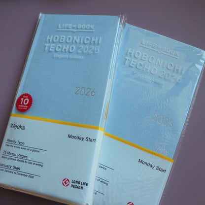 Hobonichi Weeks Colors 2026 - January/April Start- English/Japanese