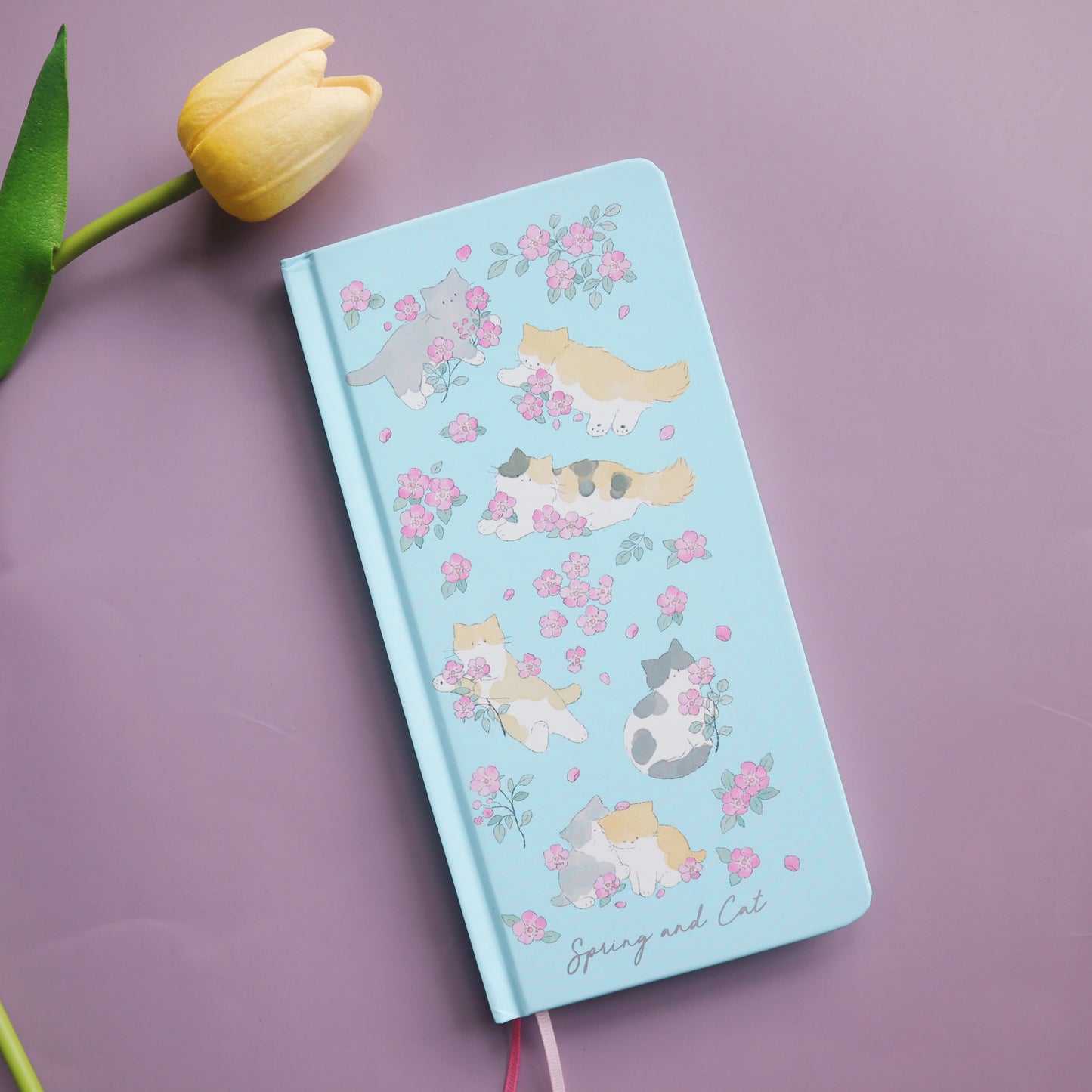 KINBOR - Undated Weekly Planner (Pink, Cats, Floral)