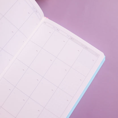 KINBOR - Undated Weekly Planner (Pink, Cats, Floral)