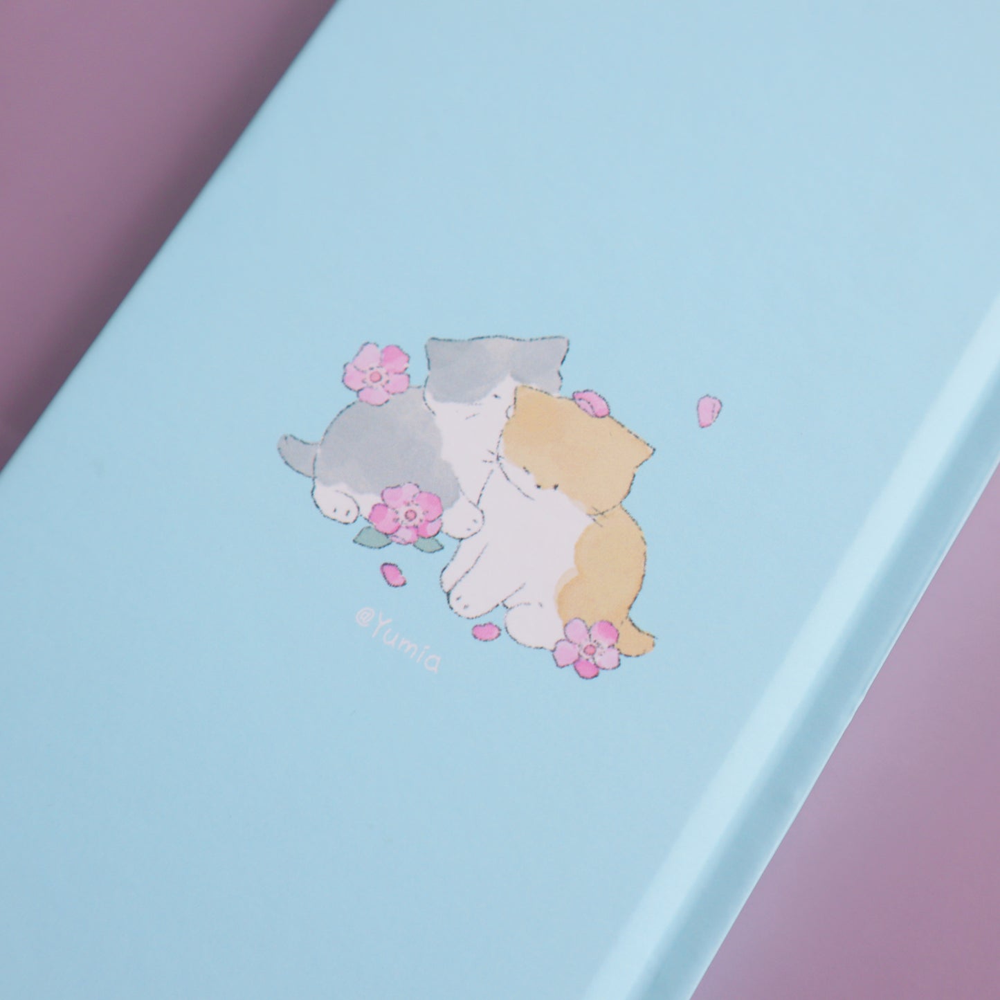 KINBOR - Undated Weekly Planner (Pink, Cats, Floral)