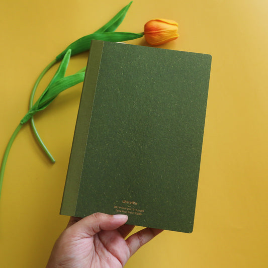 WriteMe A6/B6/TN Tomoe River Paper 52 gsm Grid Journal [UNDATED] - Green/Pink