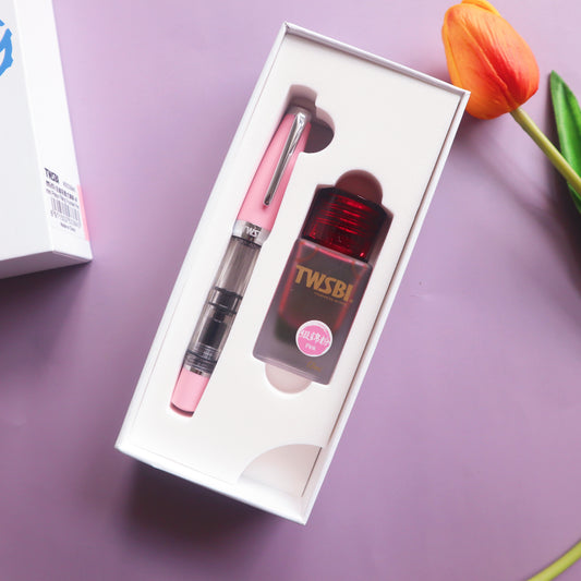 TWSBI Mini 580 Sakura Pink Fountain Pen & Ink Gift Set - Limited Edition-