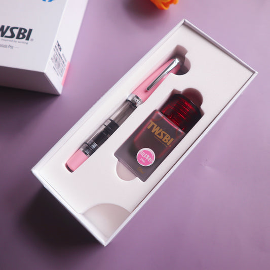 TWSBI Mini 580 Sakura Pink Fountain Pen & Ink Gift Set - Limited Edition-