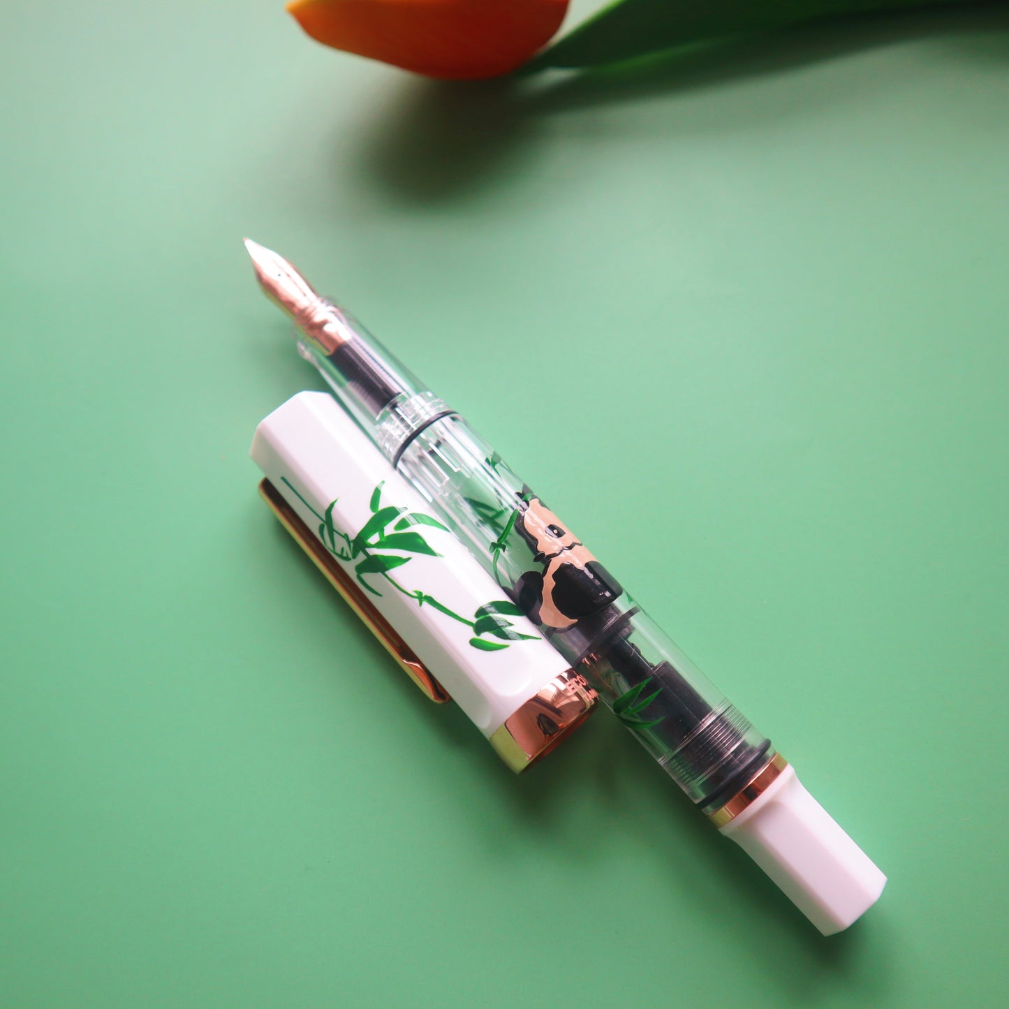 TWSBI ECO RG Panda Fountain Pen - White Rose Gold Limited Edition
